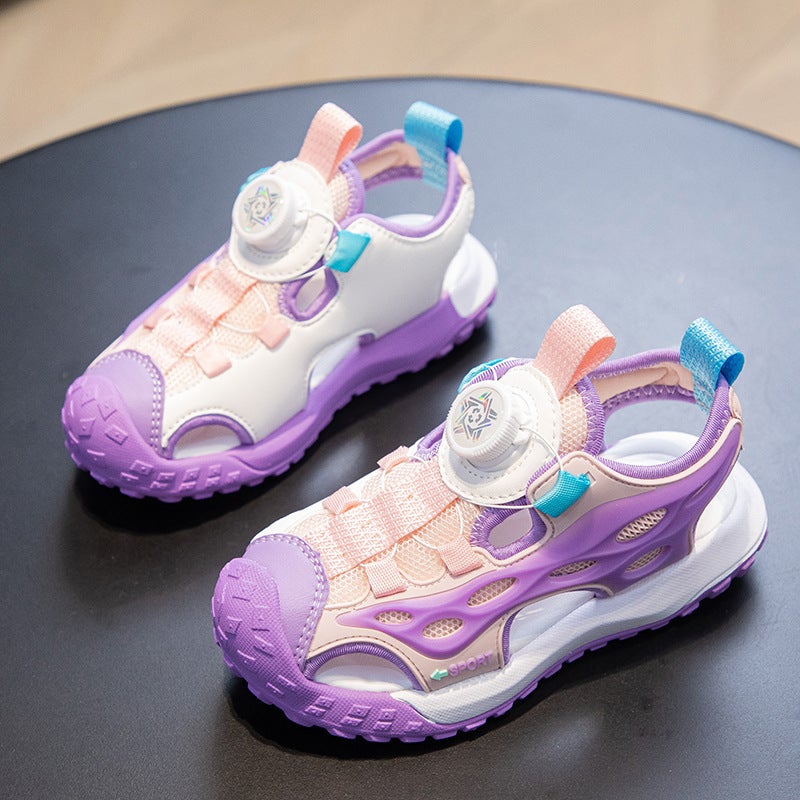 Children'S Sports Sandals Summer Soft Sole Fashion Girls Princess Shoes Hollow Out Boys Baotou Beach Shoes - Image 4