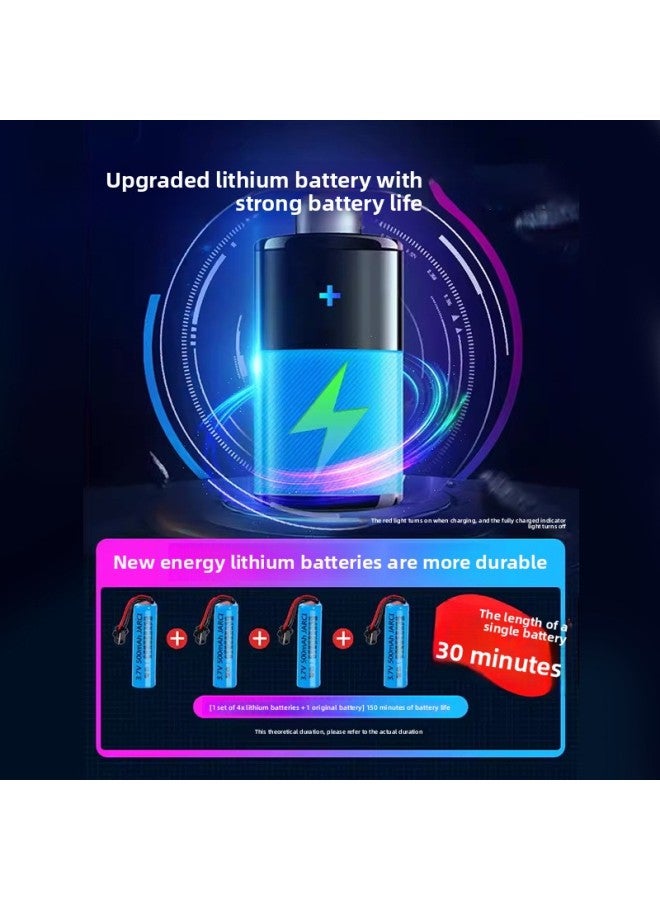 Remote Control Car Charging Wireless High-speed Remote Control Car Racing Car Drift Car Model Electric Children's Toy Car Boy-Colour:Blue Remote Control F1 Racing Car [rechargeable Model]-Proportion:Fun Model [1 Set Of 4 Times Battery Life Lithium Battery + 1 Original Battery  - Image 5