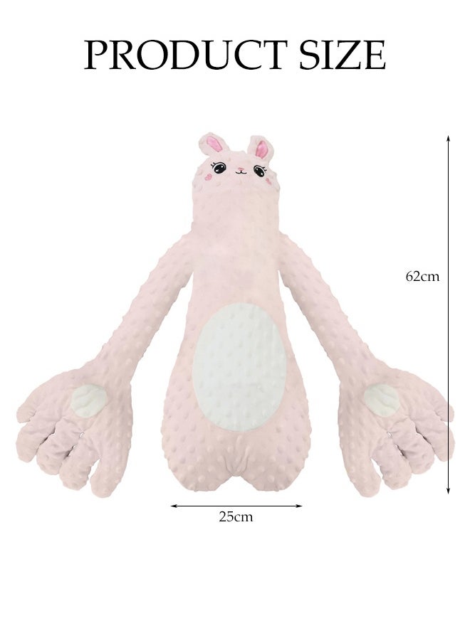 DUNISO Baby Soothing Palm, Hold And Coax To Sleep, Lie Down Baby To Prevent Fright, Hold And Coax To Sleep, Pat Hips Soothing Pillow - 3 Levels Of Adjustable Soothing Palm Automatic Hand Pillow Remote Control - Simulate Mother's Palm, Toddler Anti-Fright, Children's Slapping Toy, Sleep Aid, Pink Rabbit Shape  - Image 2