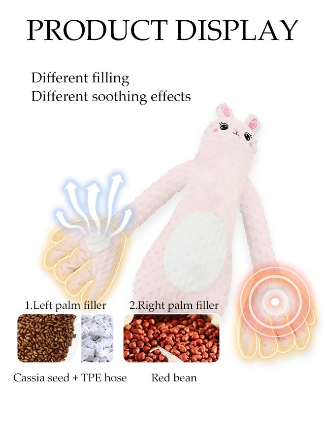 DUNISO Baby Soothing Palm, Hold And Coax To Sleep, Lie Down Baby To Prevent Fright, Hold And Coax To Sleep, Pat Hips Soothing Pillow - 3 Levels Of Adjustable Soothing Palm Automatic Hand Pillow Remote Control - Simulate Mother's Palm, Toddler Anti-Fright, Children's Slapping Toy, Sleep Aid, Pink Rabbit Shape  - Image 3