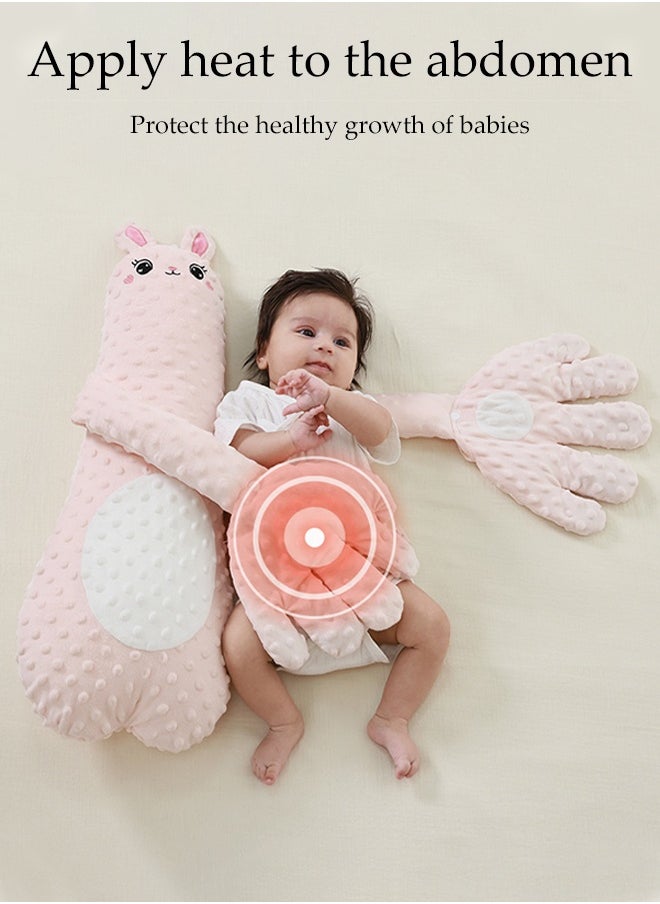 DUNISO - Baby Soothing Palm, Hold And Coax To Sleep, Lie Down Baby To Prevent Fright, Hold And Coax To Sleep, Pat Hips Soothing Pillow - 3 Levels Of Adjustable Soothing Palm Automatic Hand Pillow Remote Control - Simulate Mother's Palm, Toddler Anti-Fright, Children's Slapping Toy, Sleep Aid, Pink Rabbit Shape - Image 1