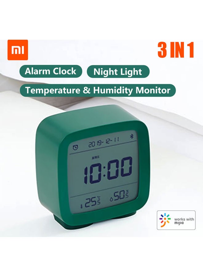 NIBEMINENT Alarm Clock Temperature Green 11.00X6.50X10.00centimeter - Image 1
