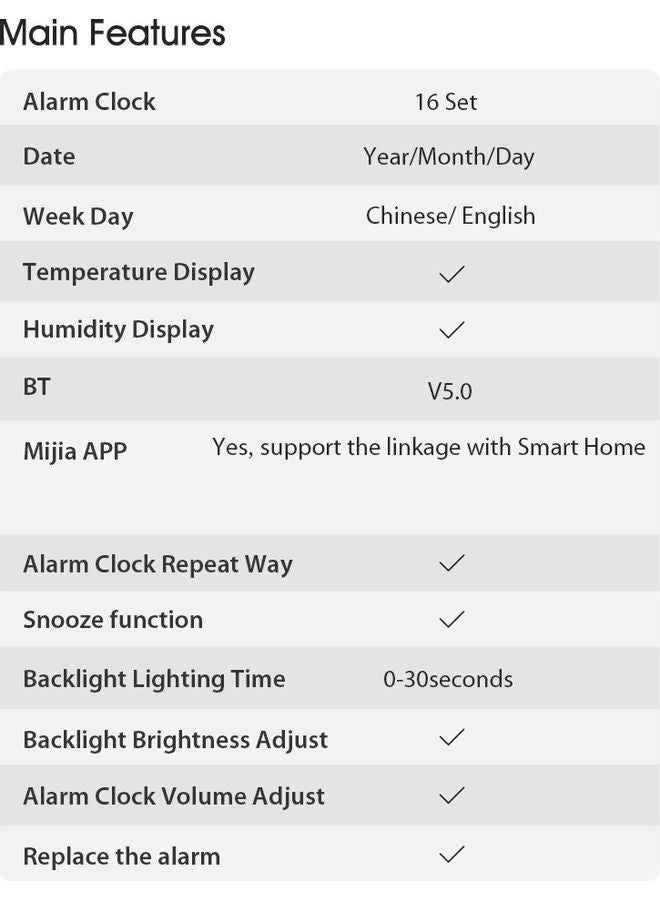 NIBEMINENT Alarm Clock Temperature Green 11.00X6.50X10.00centimeter - Image 3