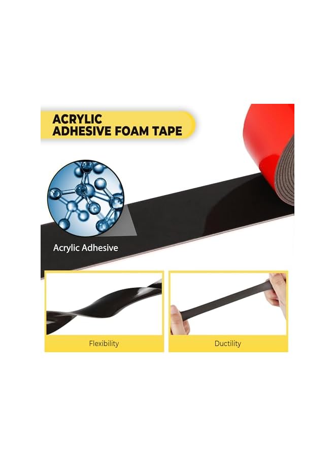 PROMASS promass Double Sided Tape Heavy Duty Mounting Waterproof Tape (25mm x 3m) | Secure upto 2.5 to 3kg Weight | Bond Metal, Plastic, Wood & Concrete with Nano Tape | Permanent Mounting for Home & Office  - Image 2