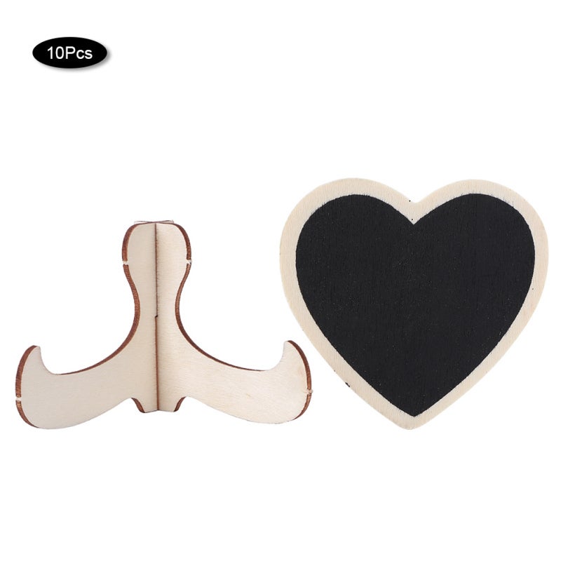 قلب على شكل سبورة صغيرة من خشب MDF والصنوبر لعرض الرسائل على سطح المكتب - لوحة رسائل قوية ومتينة وقابلة لإعادة الاستخدام لديكور حفلات الزفاف والمناسبات العائلية - Image 4