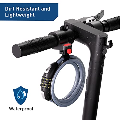 Hiboy Bike Lock, 3.3 Feet Bike Cable Locks, Resettable 4-Digit Combination Lock, Bike Locks Heavy Duty Anti Theft - Image 3