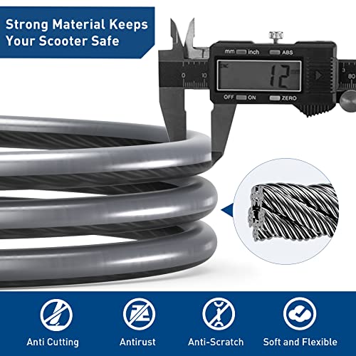 Hiboy Bike Lock, 3.3 Feet Bike Cable Locks, Resettable 4-Digit Combination Lock, Bike Locks Heavy Duty Anti Theft - Image 5
