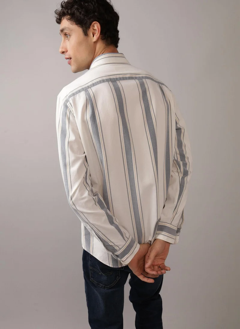 American Eagle Regular Fit Oxford Button Up Shirt