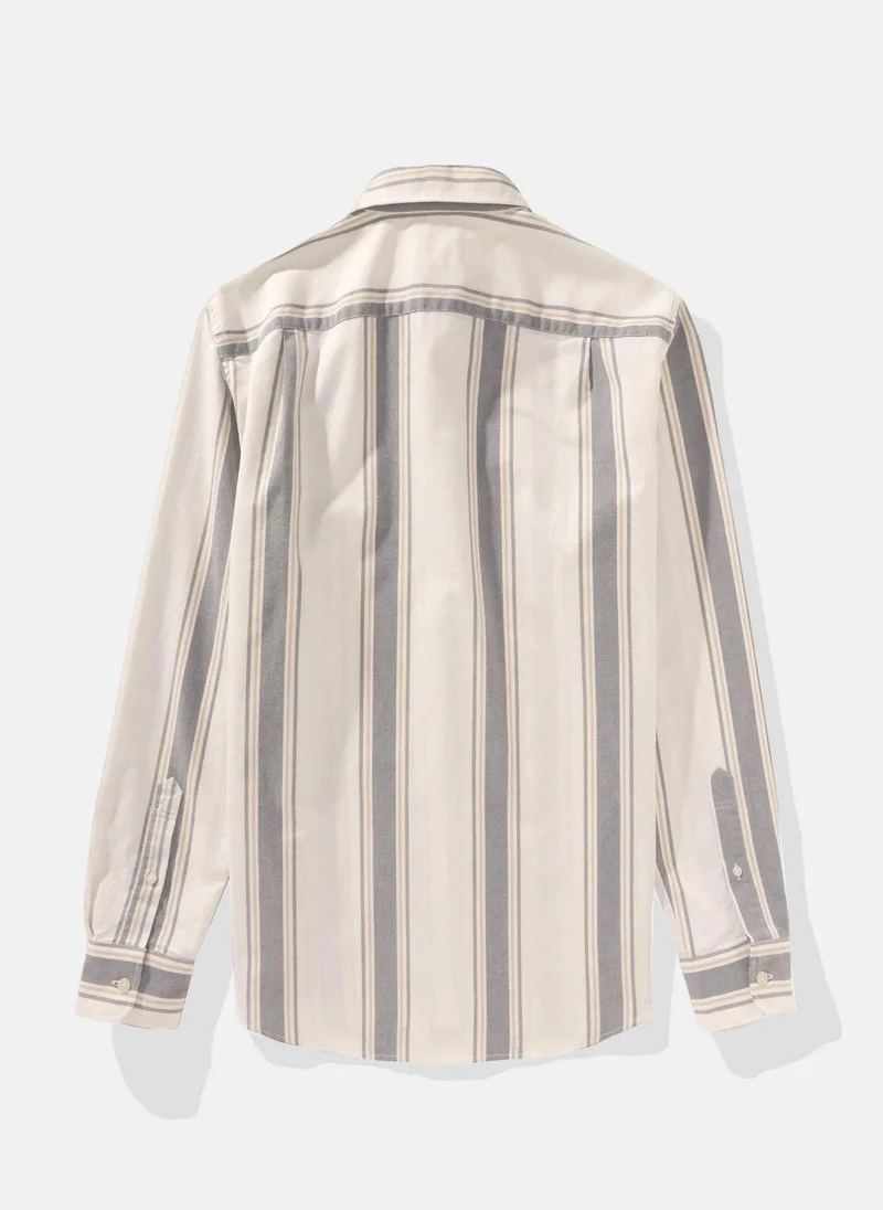 American Eagle Regular Fit Oxford Button Up Shirt