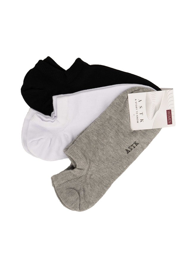 ASTK - Pack of 3 ankle socks in Medium weight - Image 1