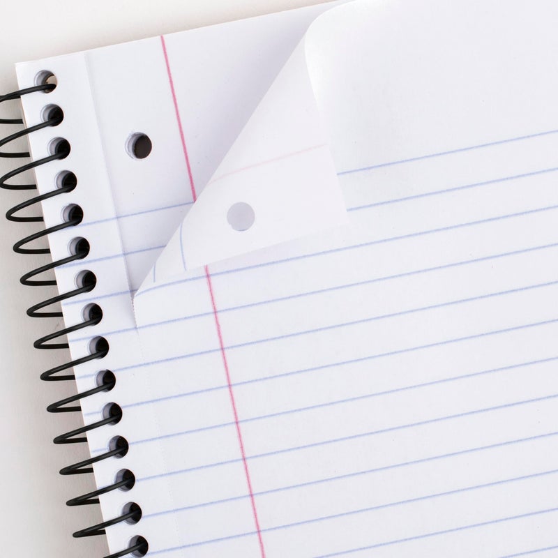 Mead Spiral Notebook, 1 Subject, College Ruled Paper, Plastic Cover, 8-1/2" x 11", 100 Sheets, Pastel Pink (820298B) - Image 5