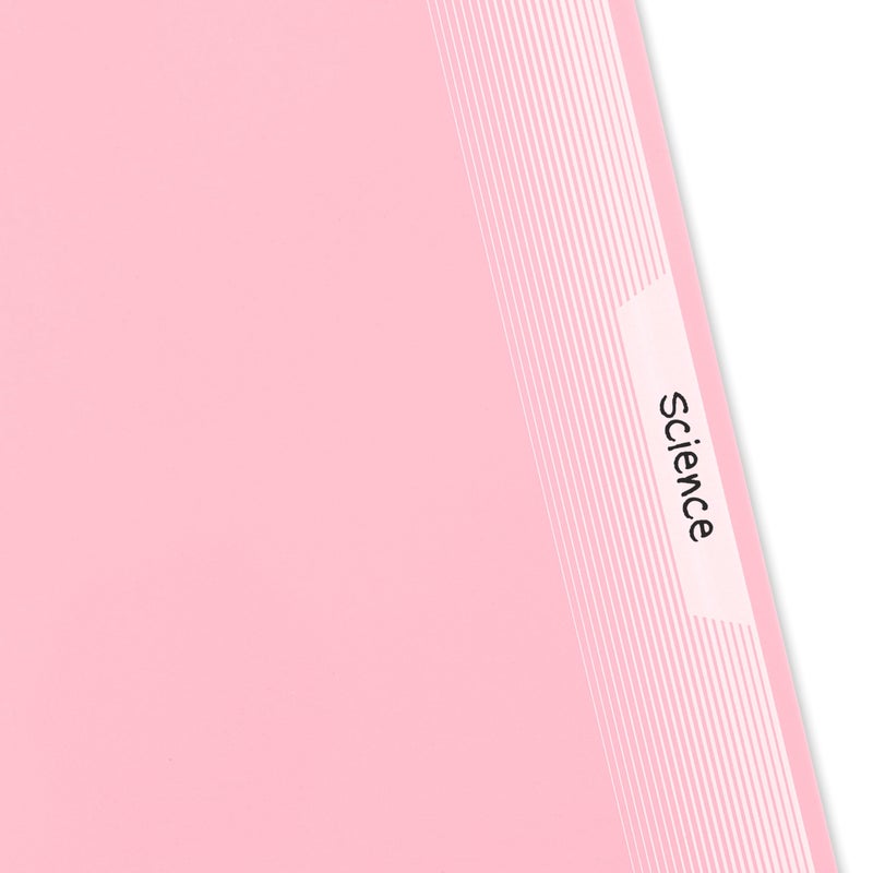 Mead Spiral Notebook, 1 Subject, College Ruled Paper, Plastic Cover, 8-1/2" x 11", 100 Sheets, Pastel Pink (820298B) - Image 3