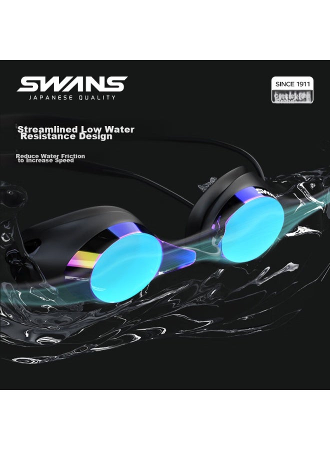 Swans Swimming Goggles, Imported From Japan, Waterproof And Anti-fog, High-definition Professional Racing Coated Swimming Gl, Swimming Equipment, Black - Image 4