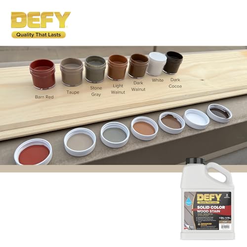 DEFY Solid Color Wood Stain - UV Resistant, Opaque, Wood Stain Samples Pack - 1 oz for Decks, Fences, and Outdoor Furniture - Image 2