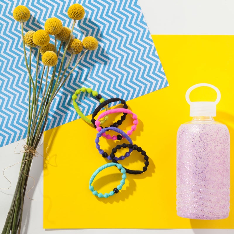 Goody Ouchless Forever Hair Elastics - 10 Ct, Assorted Neon, Damage-Free Bands, 3X Stronger Hair Ties, Retainable Shape, 16 Strand Inner Core, Hair Accessories for Women & Men, All Hair Types - Image 3