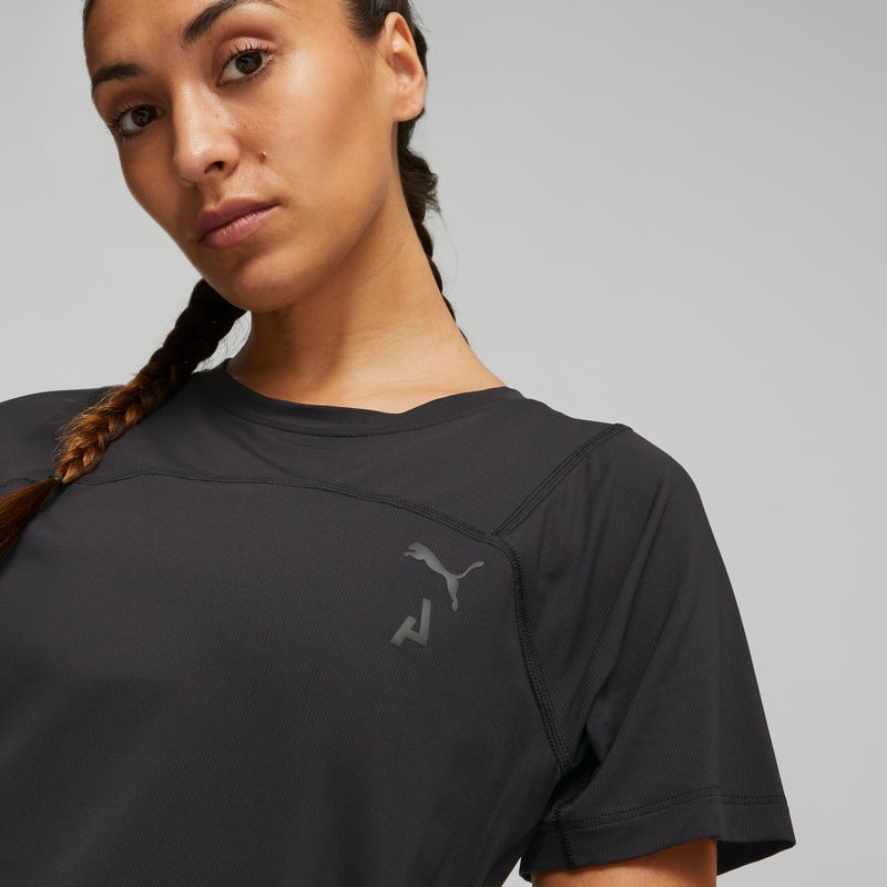 PUMA SEASONS coolCELL Trail Womens Black Running T-shirt - Image 3