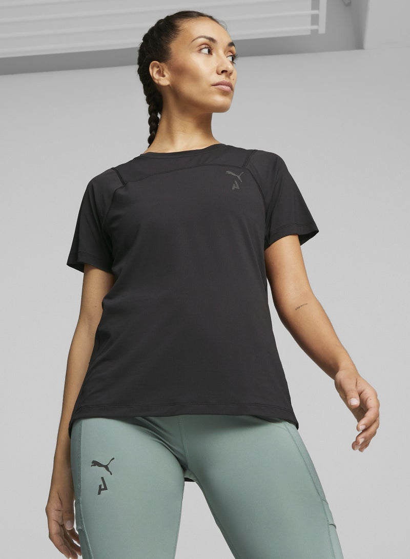 PUMA SEASONS coolCELL Trail Womens Black Running T-shirt - Image 1