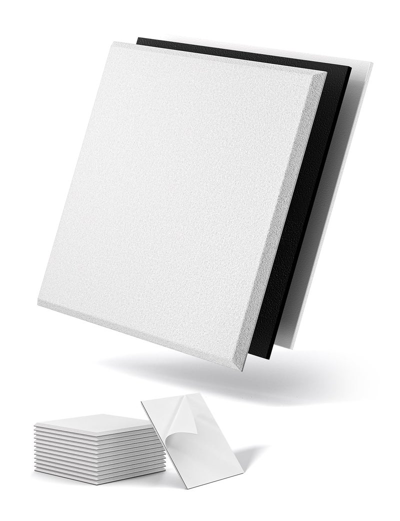 Topnaca 12 Pack Sound Proof Foam Panels for Walls Soundproofing Studio - Noise Reducing Soundproof MLV Barrier with Sound Dampening & Proofing, Noise Deadening Blocking & Cancelling Reduction - Image 1