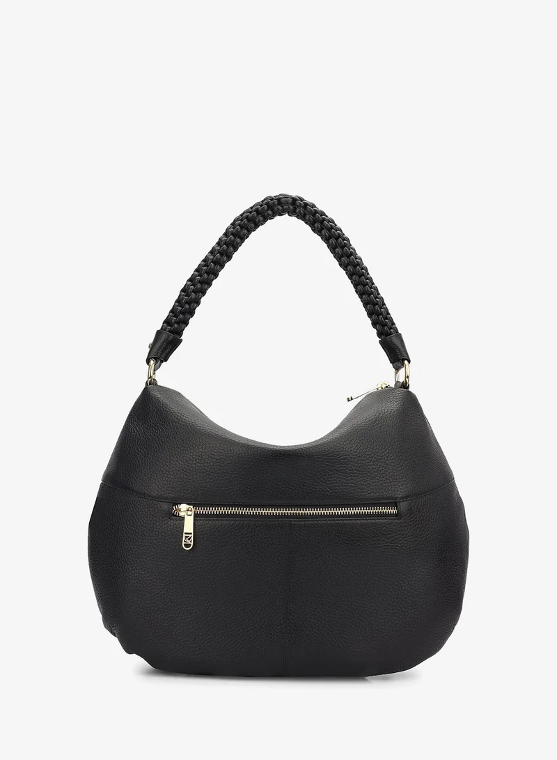 Da Milano black Willow Hobo Bag (M) for Women | Best Price UAE