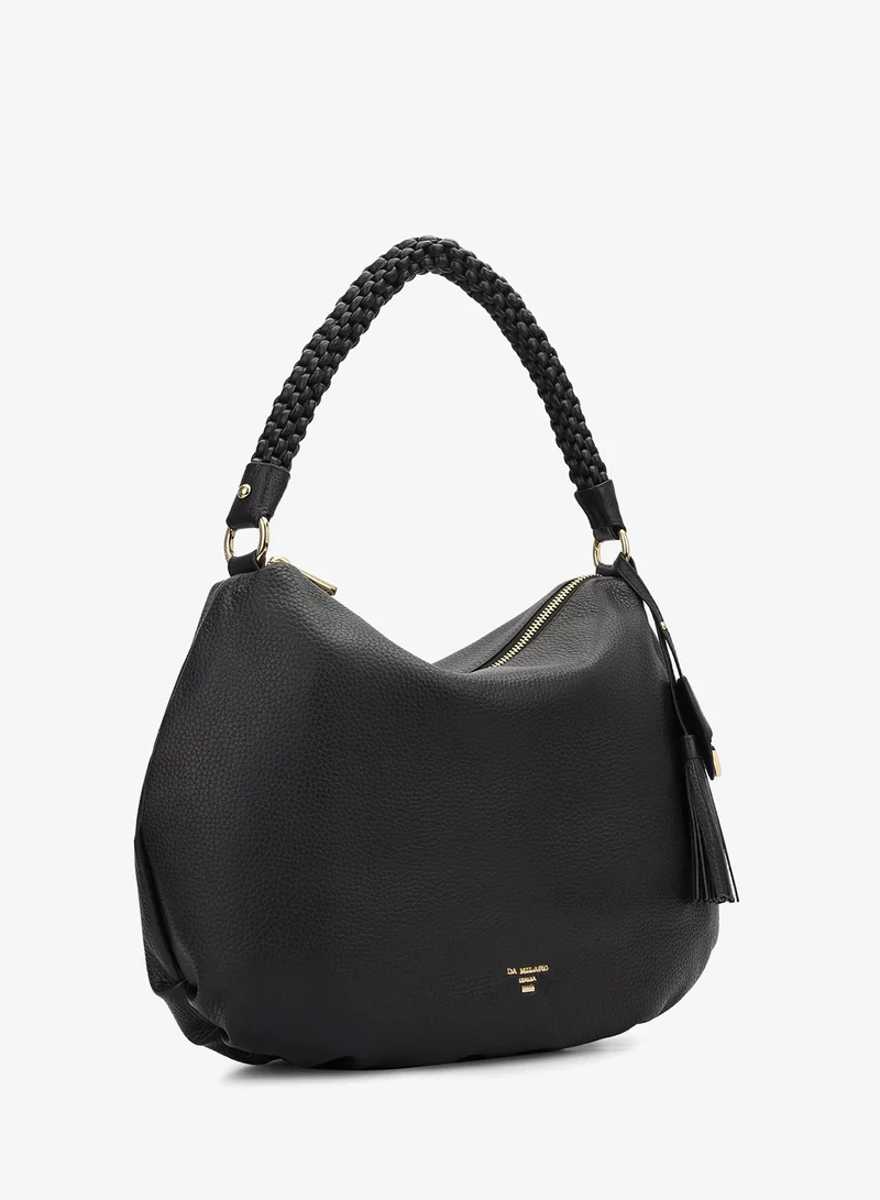 Da Milano black Willow Hobo Bag (M) for Women | Best Price UAE