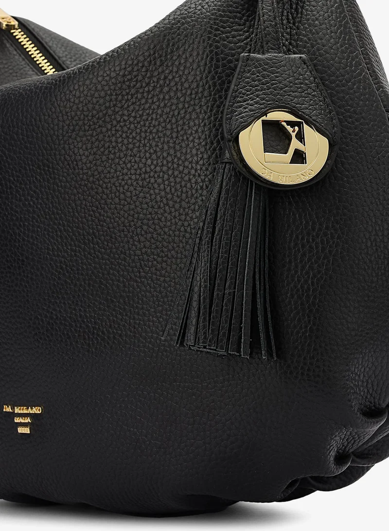 Da Milano black Willow Hobo Bag (M) for Women | Best Price UAE