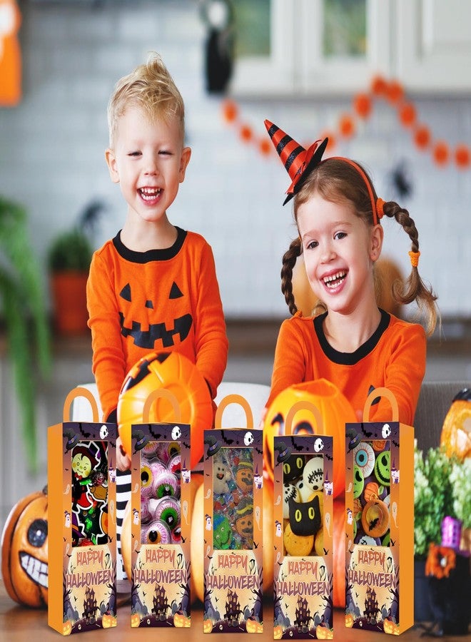 Urlax 12PCS Halloween Party Favor Boxes Trick or Treat Gift Candy Boxes Happy Halloween Goodie Bag for Birthday Party Decor Supplies (4.8 x 4.8 x 9.5 in) - Image 4