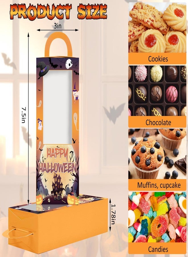 Urlax 12PCS Halloween Party Favor Boxes Trick or Treat Gift Candy Boxes Happy Halloween Goodie Bag for Birthday Party Decor Supplies (4.8 x 4.8 x 9.5 in) - Image 2