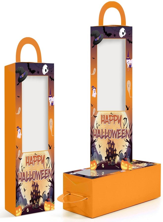 Urlax 12PCS Halloween Party Favor Boxes Trick or Treat Gift Candy Boxes Happy Halloween Goodie Bag for Birthday Party Decor Supplies (4.8 x 4.8 x 9.5 in) - Image 1