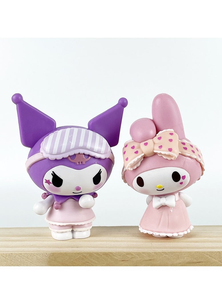 General Sanrio Pajamas Sweetheart sSeries Ornaments Trendy Toys Figures Peripheral Ornaments Decorative Gifts  - Image 2