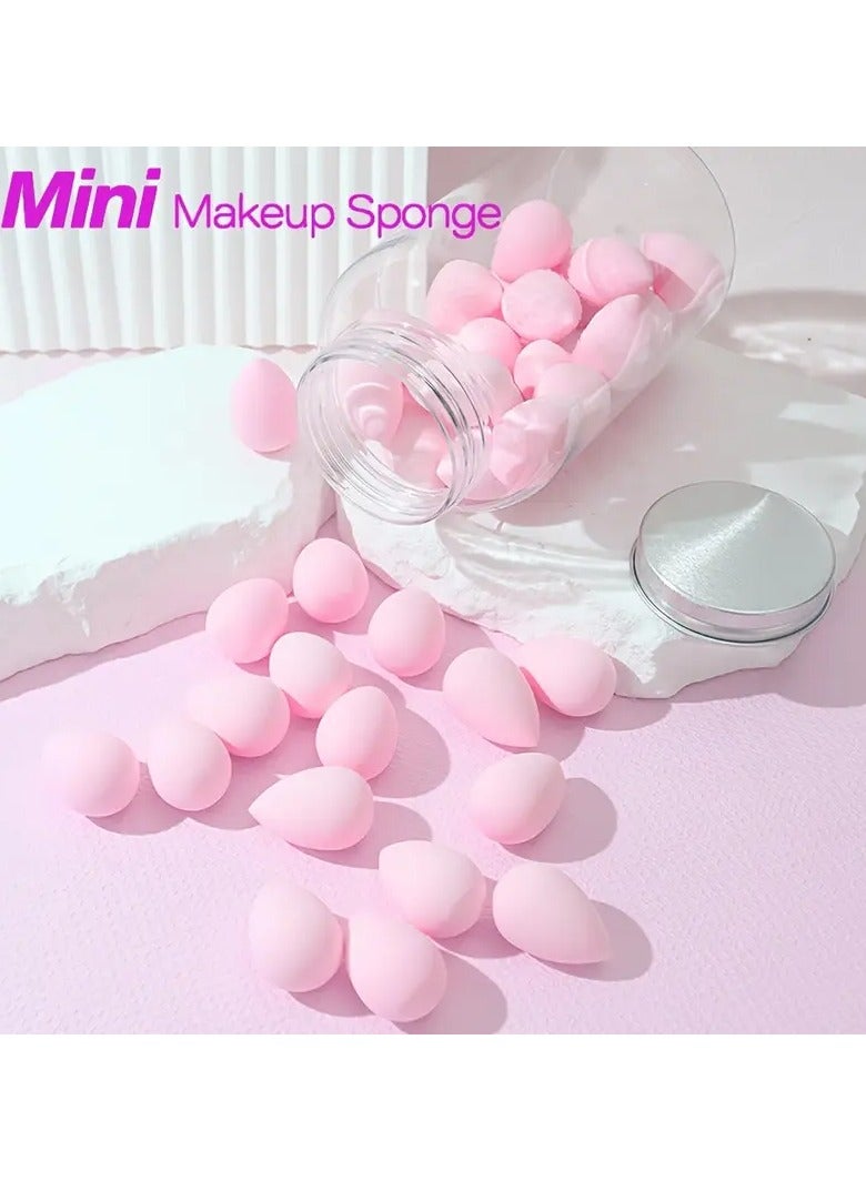 Ucanbe 40pcs Mini Makeup Sponges with Storage Tank - Multicolor Beauty Blenders for Liquid, Cream & Powder Foundation, Non-Latex, Damp & Dry Use, Suitable for All Skin Types  - Image 2