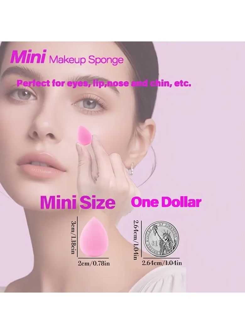 Ucanbe 40pcs Mini Makeup Sponges with Storage Tank - Multicolor Beauty Blenders for Liquid, Cream & Powder Foundation, Non-Latex, Damp & Dry Use, Suitable for All Skin Types  - Image 3