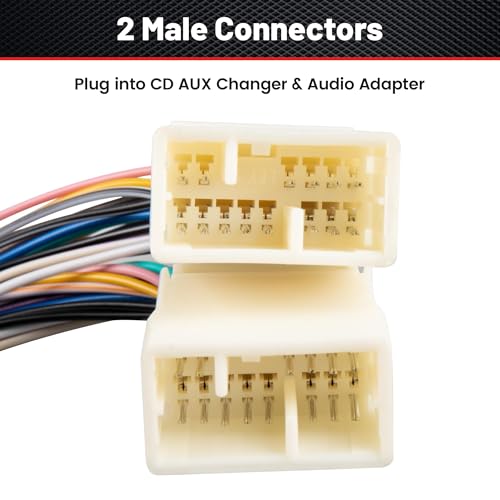 RED WOLF Car CD Changer Interface Player Adapter Head Unit Stereo Y-Splitter Cable Plug Navigation Y- Wiring Harness Replacement for Honda Accord Civic Acura - Image 3