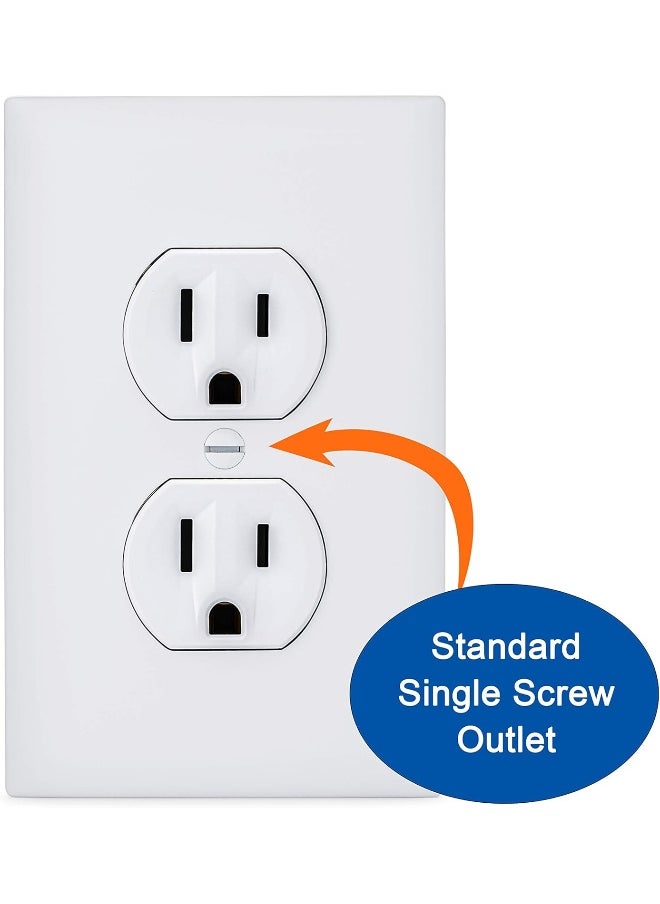 Safety Innovations Safety Innovations 6-Pack Self-Closing Babyproof Outlet Covers - an Alternative to Wall Socket Plugs for Child Proofing Standard Outlets (1 Screw), Beige  - Image 3