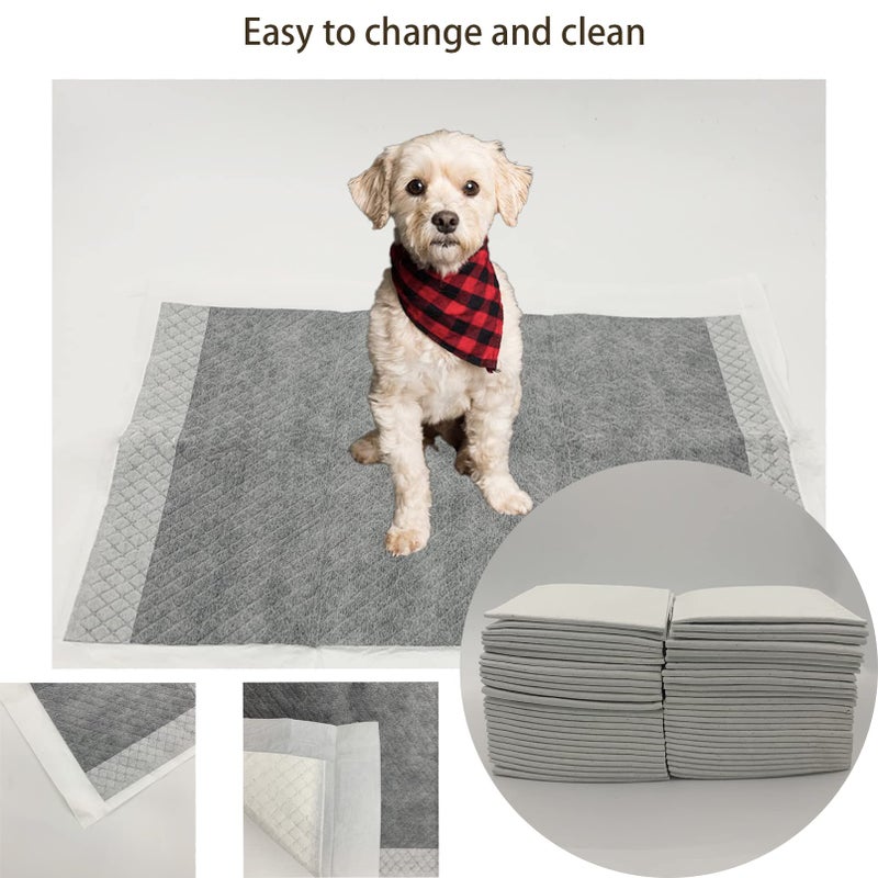 MUYG 100 Pcs Rabbit Pee Pads,Puppy Potty Training Pad Small Animals Super Absorbent Disposable Cage Liners Bamboo Charcoal Quick-Dry Mats for Rabbits Hedgehogs Chinchillas Cats Dogs(13x18In) - Image 5