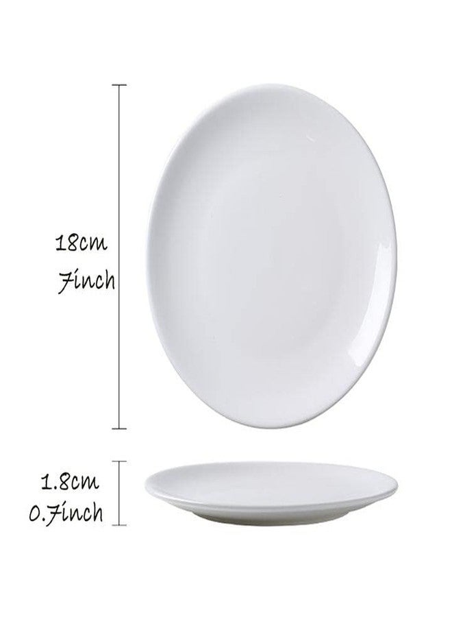 MBBITL Ceramic Plates Set of 3, Round Dessert Salad Plates, 7 Inches Small Dinner Plates for Dessert Appetizer Pasta Cake - Image 3