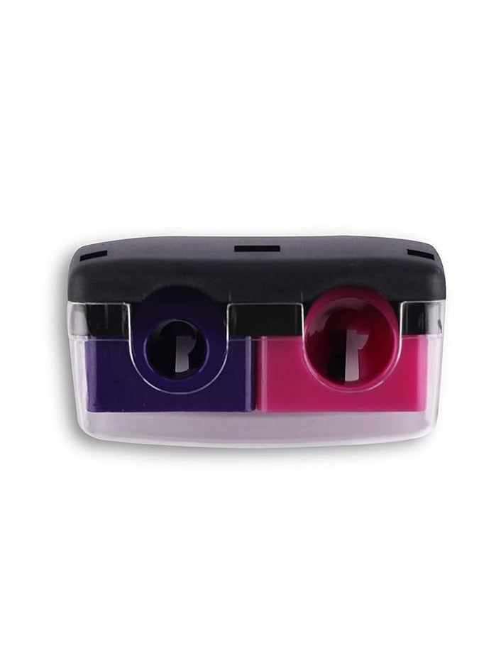 Colorbar Make Your Point Duo Cosmetic Pencil Sharpener Sharpens Thickest Thinnest Pencils Traps Pencil Debris - Image 2