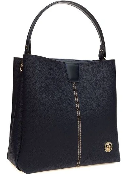 Bilik Deri Bilik Leather Navy Blue Rölax Women's Shoulder Bag Dlr 100-NW