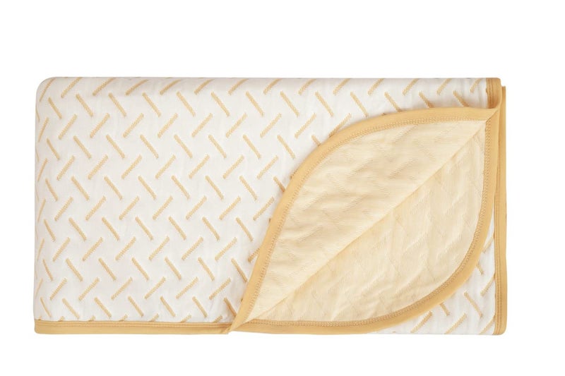 BSB HOME BSB HOME Premium Cotton Viscose Dohar/AC Quilt/Blanket for Double Bed Size (90 x 86 inches) |Lightweight Knitted Dohar with a Matching Handbag - 250 GSM |Double - 230x220 cms - Beige & White  - Image 3