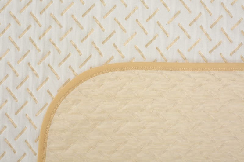 BSB HOME BSB HOME Premium Cotton Viscose Dohar/AC Quilt/Blanket for Double Bed Size (90 x 86 inches) |Lightweight Knitted Dohar with a Matching Handbag - 250 GSM |Double - 230x220 cms - Beige & White  - Image 4