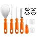 Yixiang Yixiang Halloween Pumpkin Carving Kit, 5 Pieces Heavy Duty Professional Stainless Steel Carving Tools Set for Halloween  - Image 2