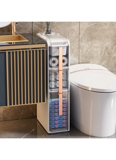 keke 3 Tier Bathroom Storage Cabinet and Drawer with Toilet Paper Holder  - Image 1