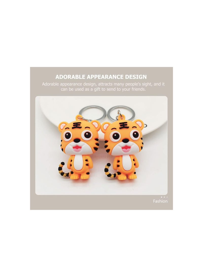 GGOOT 6pcs Zodiac Tiger Keychains Pendants Lucky Animal Statue Toy Key Ring Car Key Holder Gift for Purse Wallet Christmas Backpack 2022 Ney Year Decor - Image 4