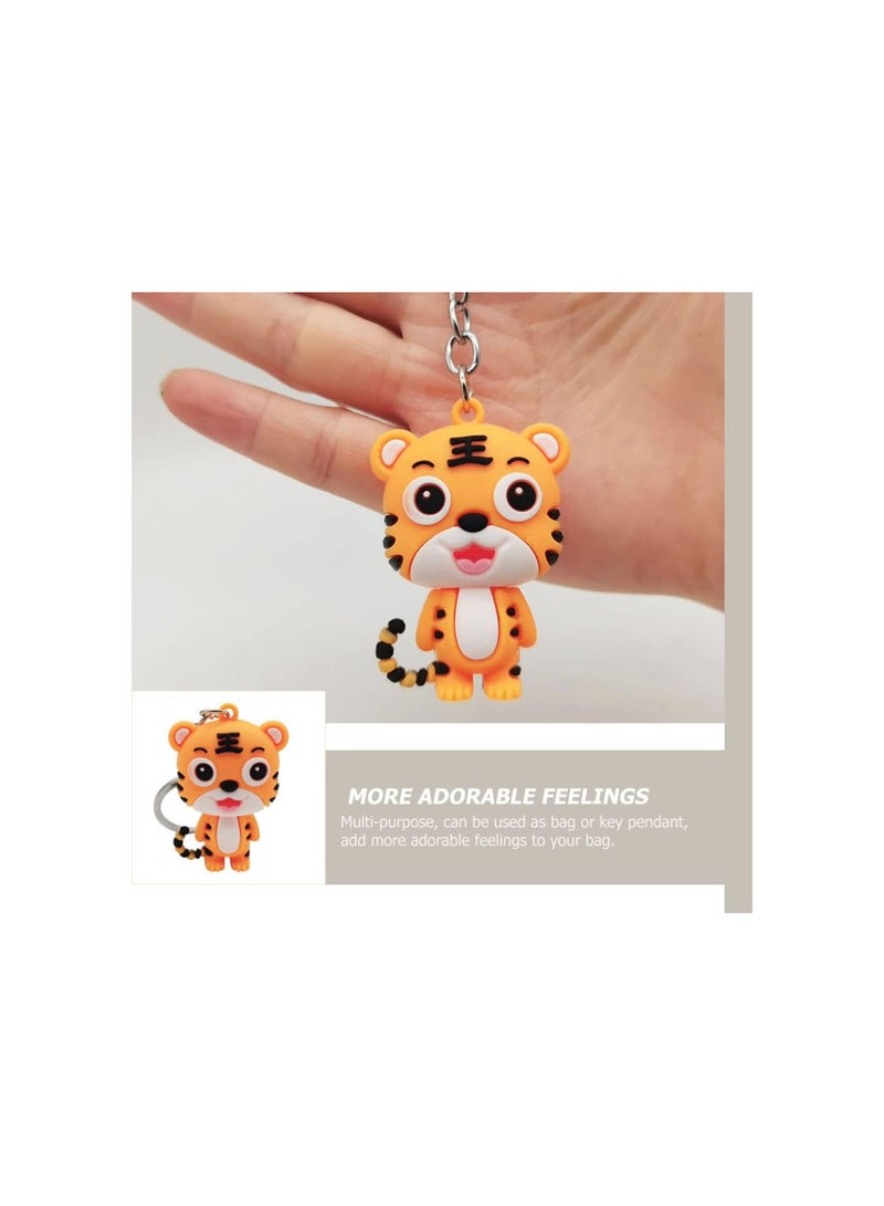 GGOOT 6pcs Zodiac Tiger Keychains Pendants Lucky Animal Statue Toy Key Ring Car Key Holder Gift for Purse Wallet Christmas Backpack 2022 Ney Year Decor - Image 2