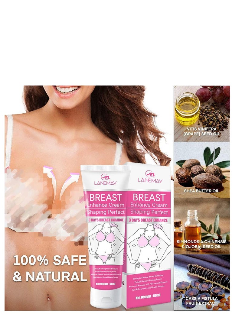 LANEMAY Rapid Growth, Firming and Lifting Cream, Nourishing and Gathering Bust , Perfect Body Curves 60ml - Image 1