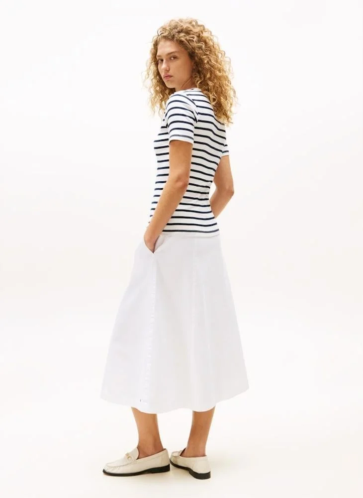 تومي هيلفيغر تيشيرت مخطط بياقة دائرية