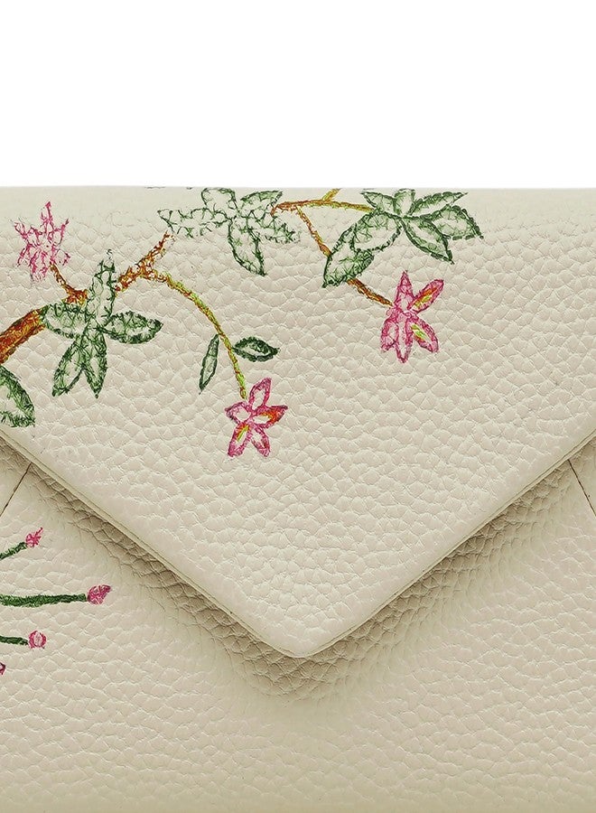 Hidesign Genuine Leather Garden W1 Women Clutch - Vanilla/Amber - Image 4