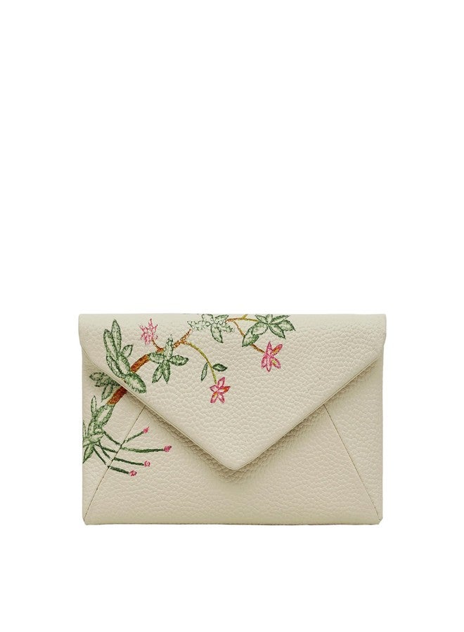 Hidesign Genuine Leather Garden W1 Women Clutch - Vanilla/Amber - Image 1
