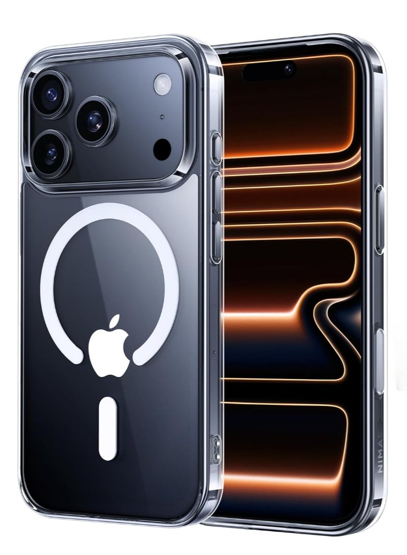 iPhone 17 Pro Clear Case Compatible with MagSafe Anti-Scratch Drop Protection Cover For iPhone 17 Pro Shockproof Slim Phone Case for iPhone 17 Pro 6.3-inch - Image 1