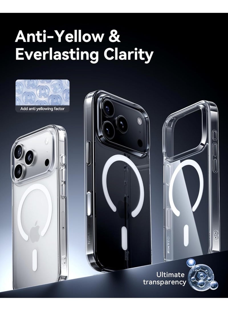 iPhone 17 Pro Clear Case Compatible with MagSafe Anti-Scratch Drop Protection Cover For iPhone 17 Pro Shockproof Slim Phone Case for iPhone 17 Pro 6.3-inch - Image 3