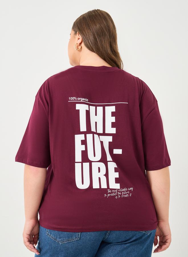 ستايلي تيشيرت واسع بمقاس كبير وطبعة جرافيك - Image 5